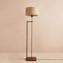 Opviq Lámpara de Pie de Madera AYD-3473 Beige y Marrón